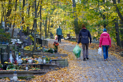 Cmentarz Srebrzysko przed dniem Wszystkich Świętych....