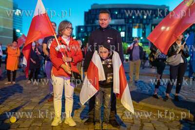 Wiec solidarności z Białorusią. Pl. Solidarności...