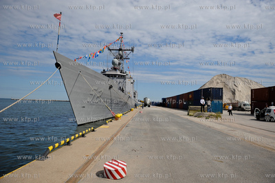 Nabrzeze francuskie portu w Gdyni. Robocza wizyta amerykanskiej...
