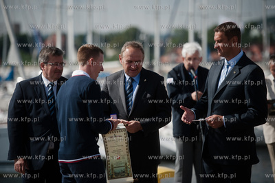 Sopot - molo. Przystan Jachtowa. Uroczystosc slubowania...