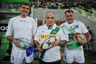 Gdansk. PGE Arena. Mecz ekstraklasy rugby. Derby trojmiasta...