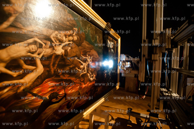 Gdansk. Muzeum Narodowe. Prace badawcze tryptyku Sad...