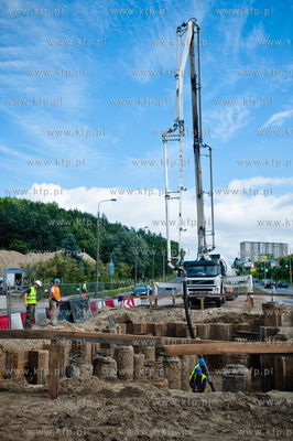 Gdansk. Ul. Franciszka Rakoczego. Budowa Pomorskiej...