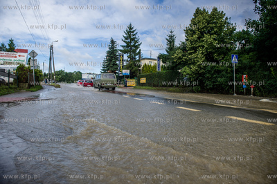 Gdańsk. Skutki silnych opadow, które przeszły nad...