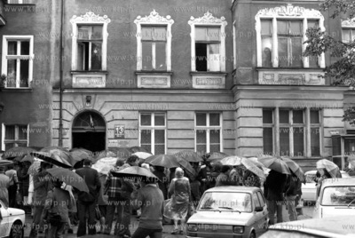 Pierwsza tymczasowa siedziba Solidarnosci na ul. Juliana...