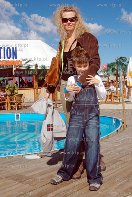 Aktorka Tamara Arciuch z siedmioletnim synem Krzysiem...