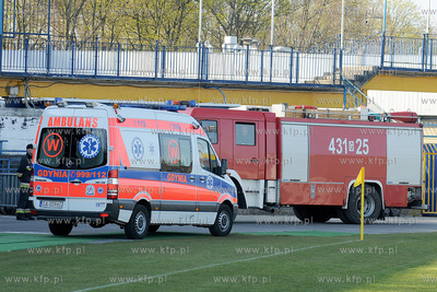 Podczas meczu rugby pomiedzy druzynami Arki Gdynia...