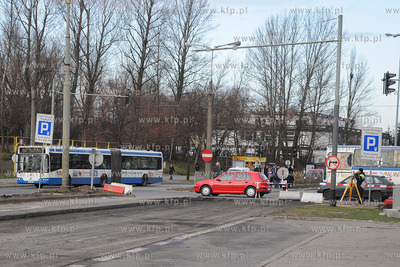 Poczatek przebudowy ukladu drogowego Wezel Sw. Maksymiliana...