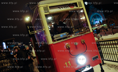 Gdansk. Tramwaj Konstal N o numerze taborowym 11 z...