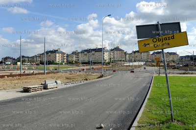 Gdansk. Budowa ulicy Nowej Lodzkiej w Gdansku. 21.09.2011...