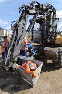 Gdansk. Budowa ulicy Nowej Lodzkiej w Gdansku. 21.09.2011...