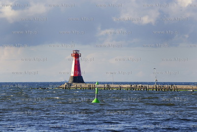 Gdansk, Port Gdanski, NZ.widok na latarnie morska oraz...
