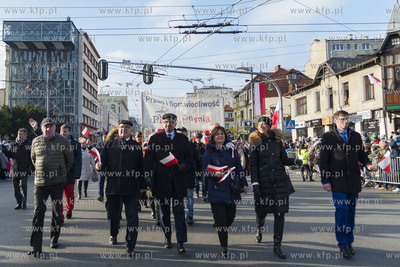 Gdynia, Parada Niepodległości. Nz. Przedstawiciele...