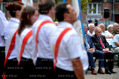 Gdansk. Plac Obronców Poczty Polskiej w Gdansku. Uroczystosci...