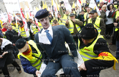 Gdansk. Demonstracja Zwiazkow Zawodowych z Grupy Energa....