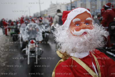 Gdansk Zaspa. Motocyklowa Parada Mikolajow. Jest to...