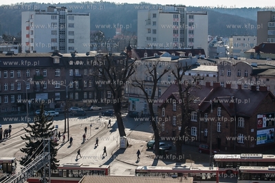 Gdańsk - Wrzeszcz, plac z przystankami autobusowymi...
