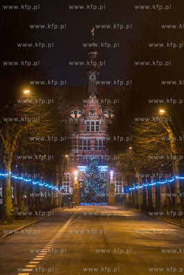 Gdańsk Wrzeszcz. Świąteczna iluminacja przy ulicy...