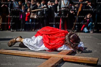 Wielki Piatek. Misterium Meki Panskiej na ulicach Gdanska....