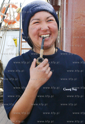 Wizyta zaglowca George Stage - najmniejszego pelnorejowca...