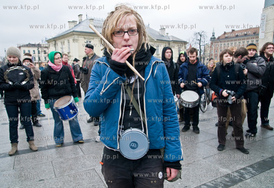 Krakow. Doroczna demonstracja feministyczna organizowana...