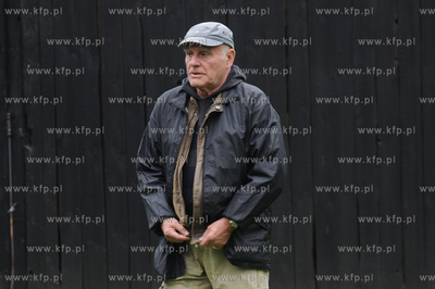 Andrzej Kotkowski na planie zdjeciowym filmu "Uklad...