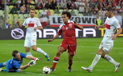 Gdansk. PGE Arena. Mecz towarzyski Polska- Dania. Nz....