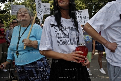 Marsz przeciwko przemocy policji w Gdansku Wrzeszczu,...