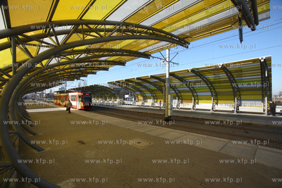 Przystanek tramwajowy w Gdańsku Letnicy. 17.02.2015...