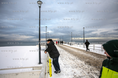 Molo w Gdańsku Brzeźne otwarte po remoncie.
22.12.2021
fot....