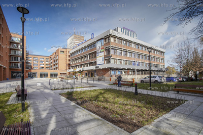 Gdańsk. Budynek NOT i nowo powstałe Apartamenty Rajska....