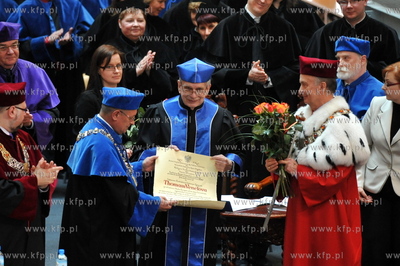 Obchody 40-lecia Uniwersytetu Gdanskiego. n/z prof....