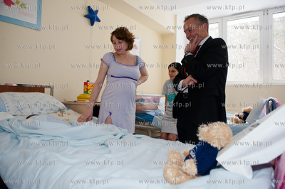 Gdynia. Szpitalu Morskim im. PCK w Redlowie. Prezydent...