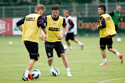 Gdansk. Pierwszy trening Reprezentacji Polski w pilce...