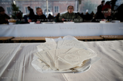 Gdansk. Targ Weglowy. XVIII Wigilia dla ubogich, samotnych...