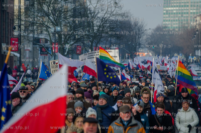 Gdansk. Manifestacja pod haslem W obronie Twojej wolnosci,...