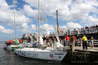 Sopot - molo. Polska - Brazylia na Morzu Baltyckim....