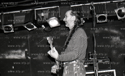 Koncert zespolu Maanam w Warszawie. Nz. Marek Jackowski...