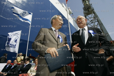 Stoczni Gdynia, ceremonia chrztu samochodowca Ro-Ro...