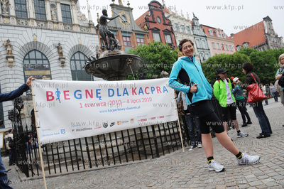 Gdansk, Dlugi Targ. Beata Sadowska wraz z Dariuszem...