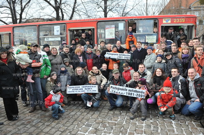 Pozegnanie z autobusem miejskim Ikarus w Gdansku. Przez...