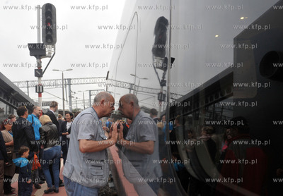 Stacja PKP Gdynia Glowna. Pokaz testowego pociagu pendolino....
