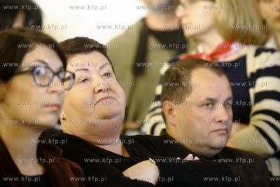 Gdansk. Ratusz Glownego Miasta. Konferencja prasowa...