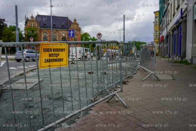 Budowa ścieżki rowerowej na Hucisku w Gdańsku. 28.05.2021...