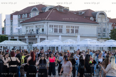 Sopot. Molo. Dni Kurortu w Sopocie. Nz. Silent disco....