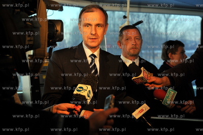 Minister Obrony Narodowej Bogdan Klich na ORP Kontradmiral...