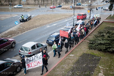Gdansk. Protest zwiazkow zawodowych Szpitala Specjalistycznego...