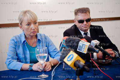 Gdansk. Hotel Scandic. Konferencja prasowa Iwony Wieczorek...