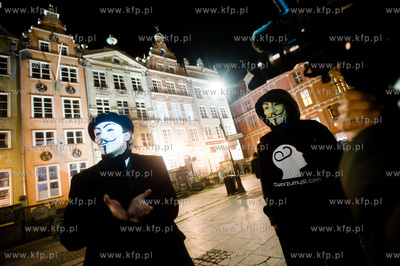 Gdansk. Dlugi Targ. Ogolnopolska akcja pt. Marsz Tysiaca...