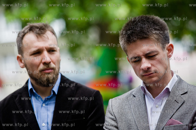 Gdansk. Park przy pomniku Swietopelka. Konferencja...
